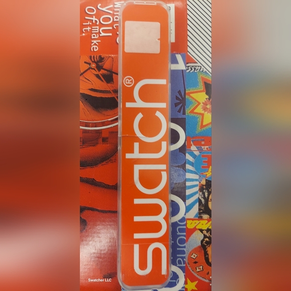 Swatch Watch PINK FUZZ GP142 2014 Standard gents rare swiss made plastic quartz - Picture 10 of 11